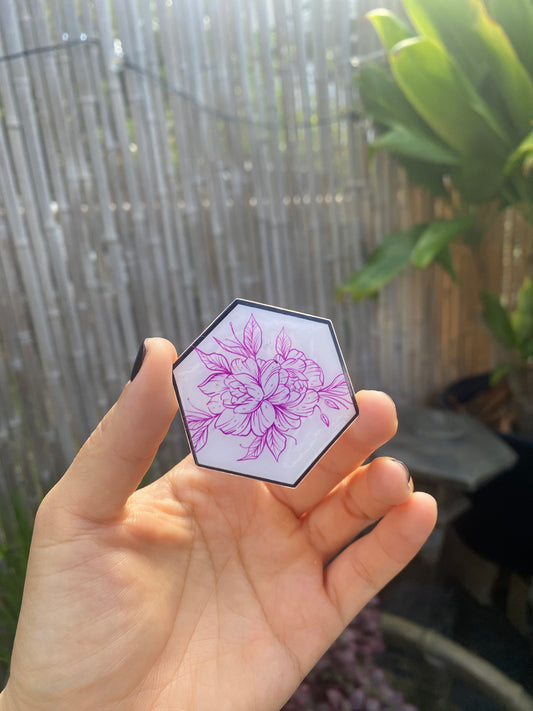 Purple Flower Push Pins